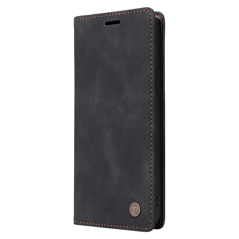 006 Series For iPhone 15 Plus Case PU Leather Wallet Stand Phone Cover