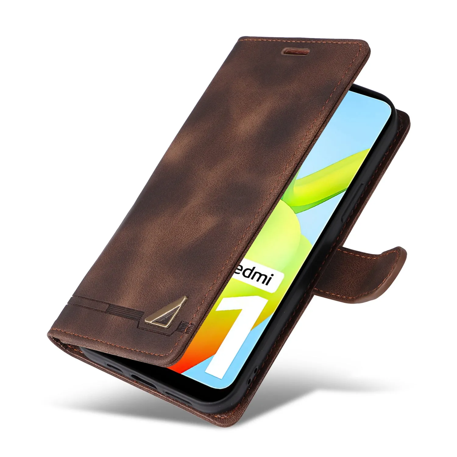 007 Series For Xiaomi Redmi A1 4G / A2 4G Leather Phone Case Stand Wallet Skin-touch Phone Cover