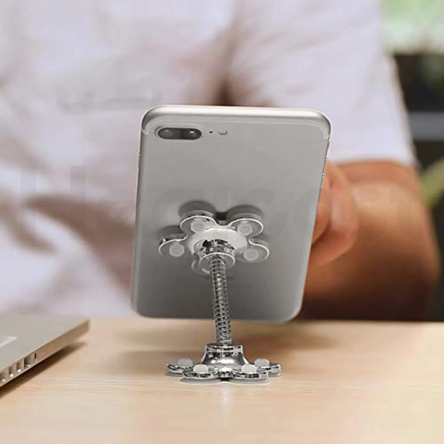 0661 Phone Holder, 360°Rotatable Phone Stand Multi-Function Double-Sided Suction Cup Mobile Phone Holder vip stand