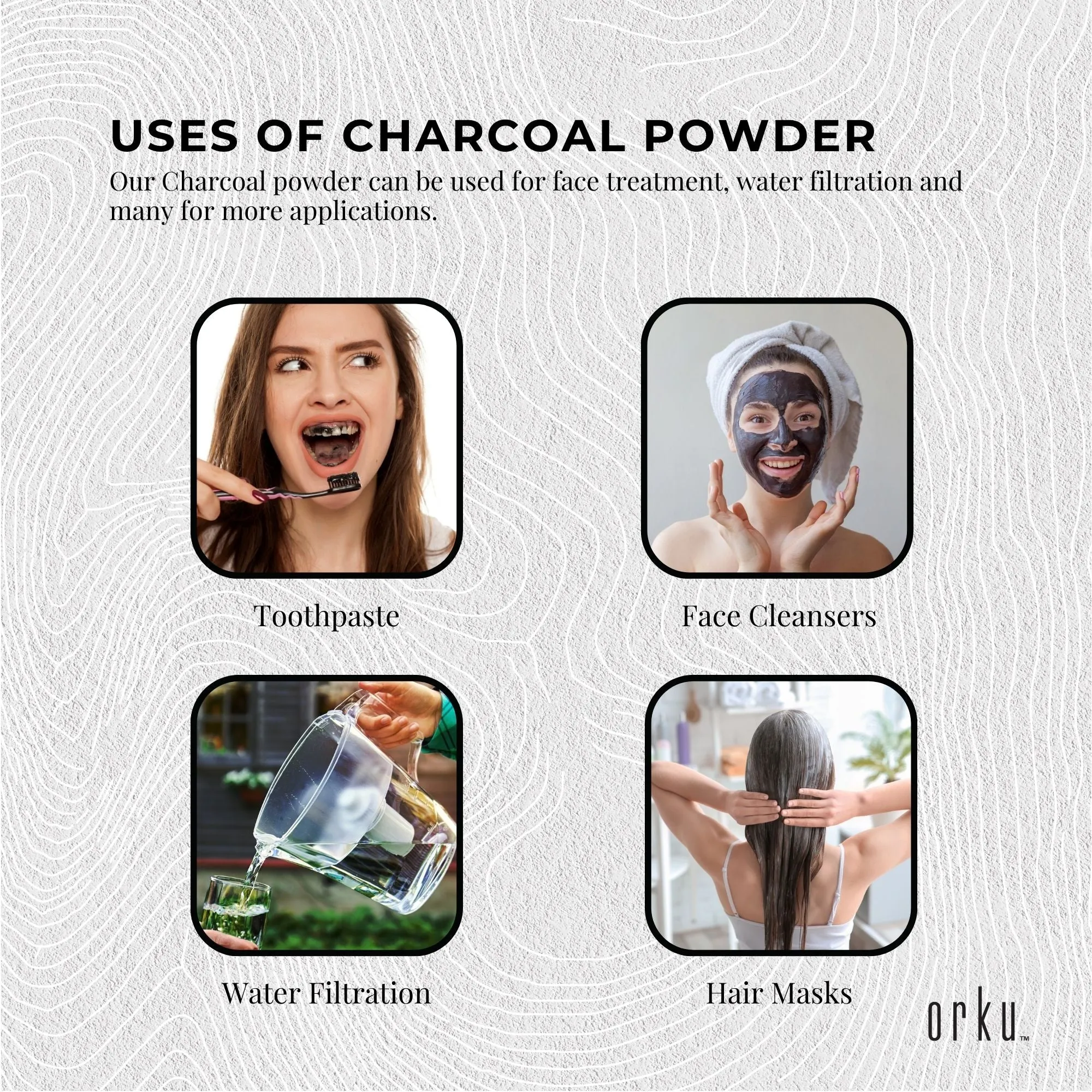 10g Activated Carbon Powder Coconut Charcoal - Teeth Whitening   Skin