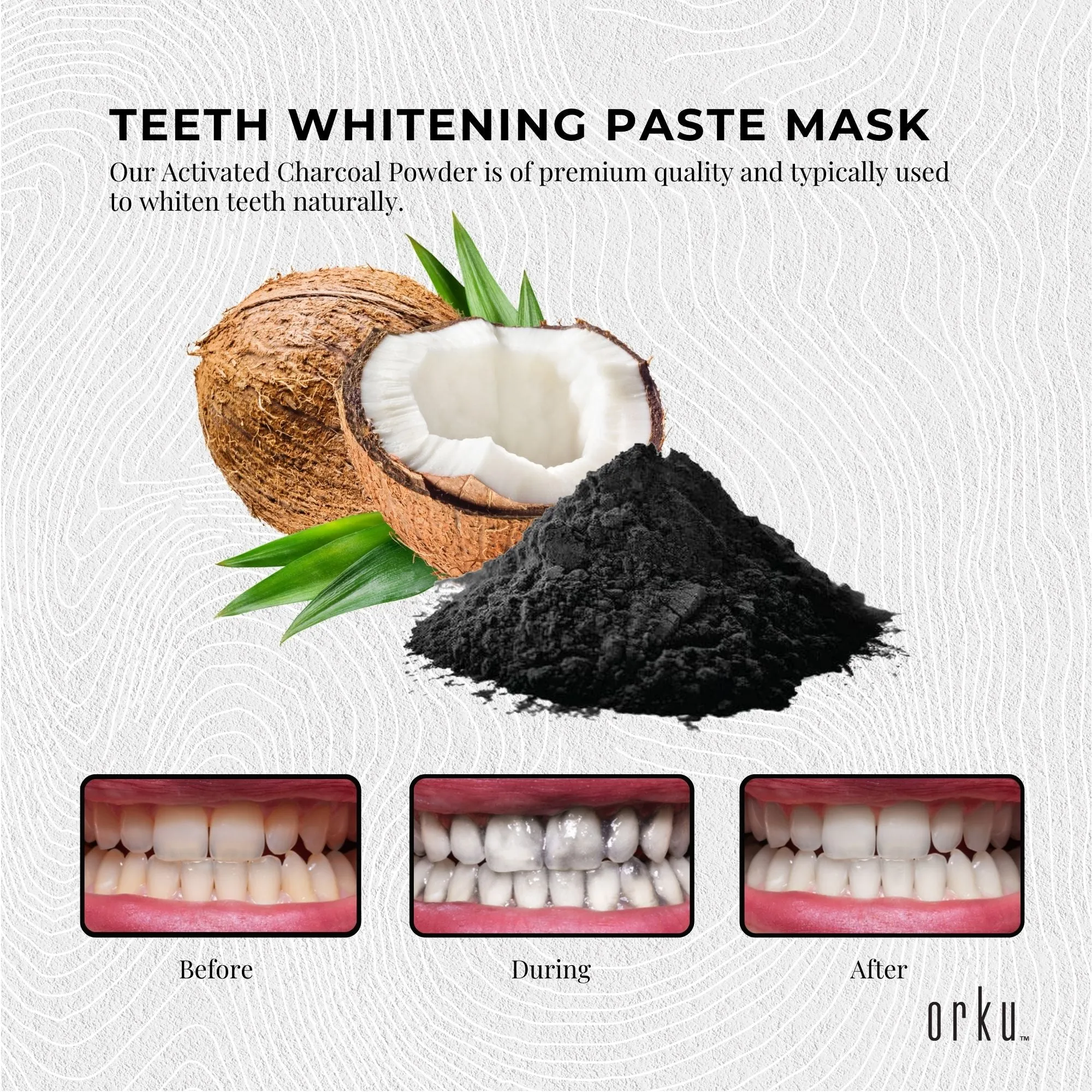 10g Activated Carbon Powder Coconut Charcoal - Teeth Whitening   Skin