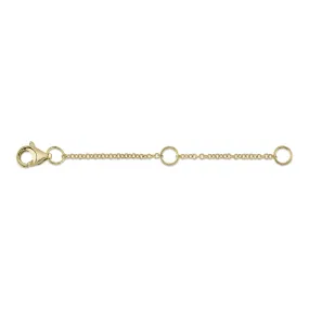 14K Yellow Gold Jump Ring Necklace Extender with Lobster