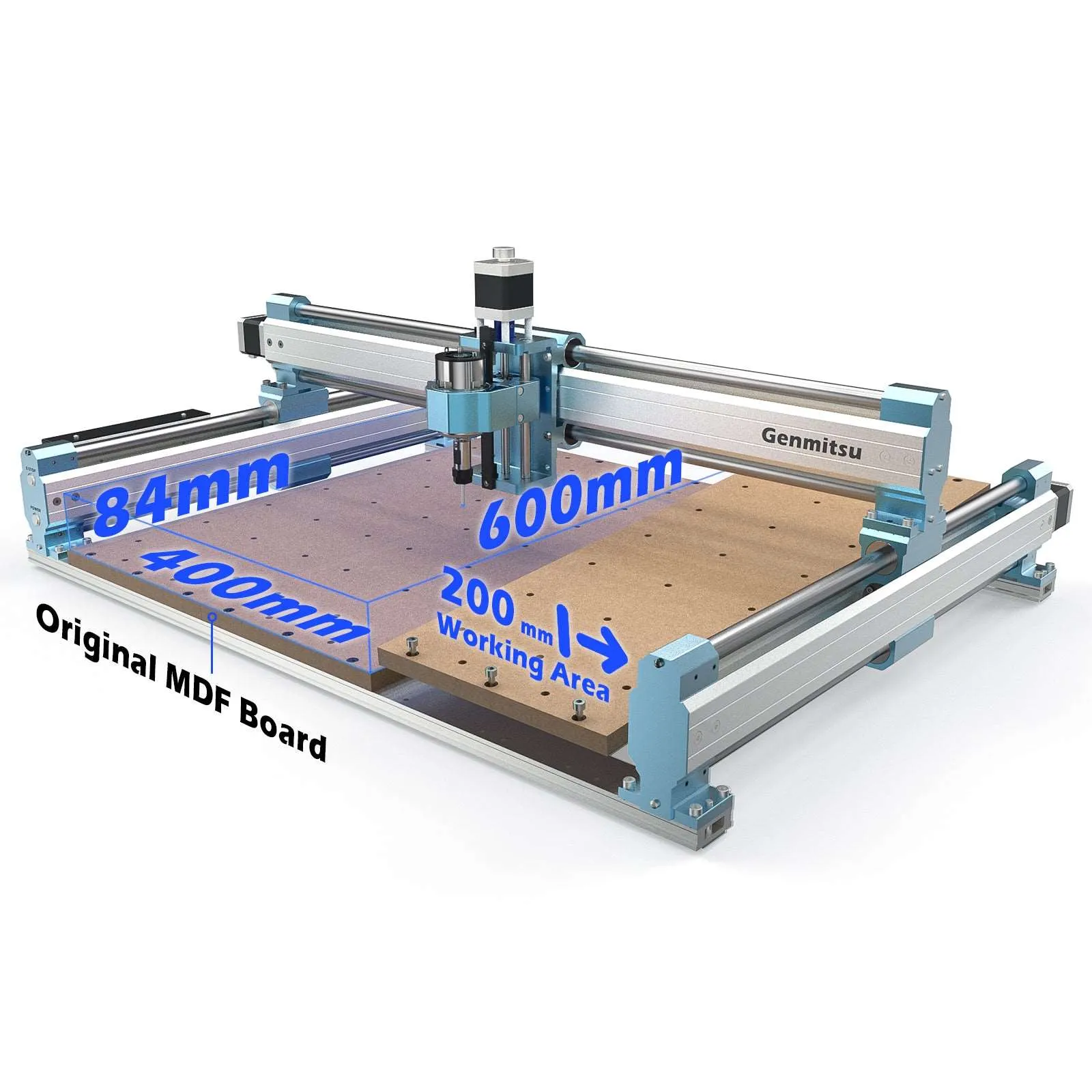 2040, 2060 Threaded Inserts MDF Spoilboard for 4040-PRO CNC Router XY Axis Extension Kit