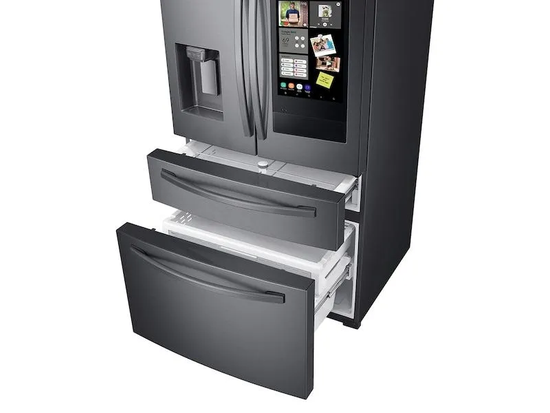 22 cu. ft. 4-Door French Door, Counter Depth Refrigerator with 21.5" Touch Screen Family Hub™ in Black Stainless Steel