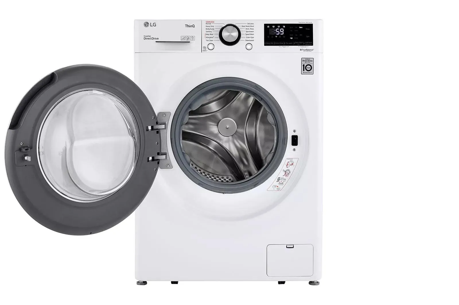 2.4 cu.ft. Smart wi-fi Enabled Compact Front Load Washer with Built-In Intelligence - (WM1455HWA)