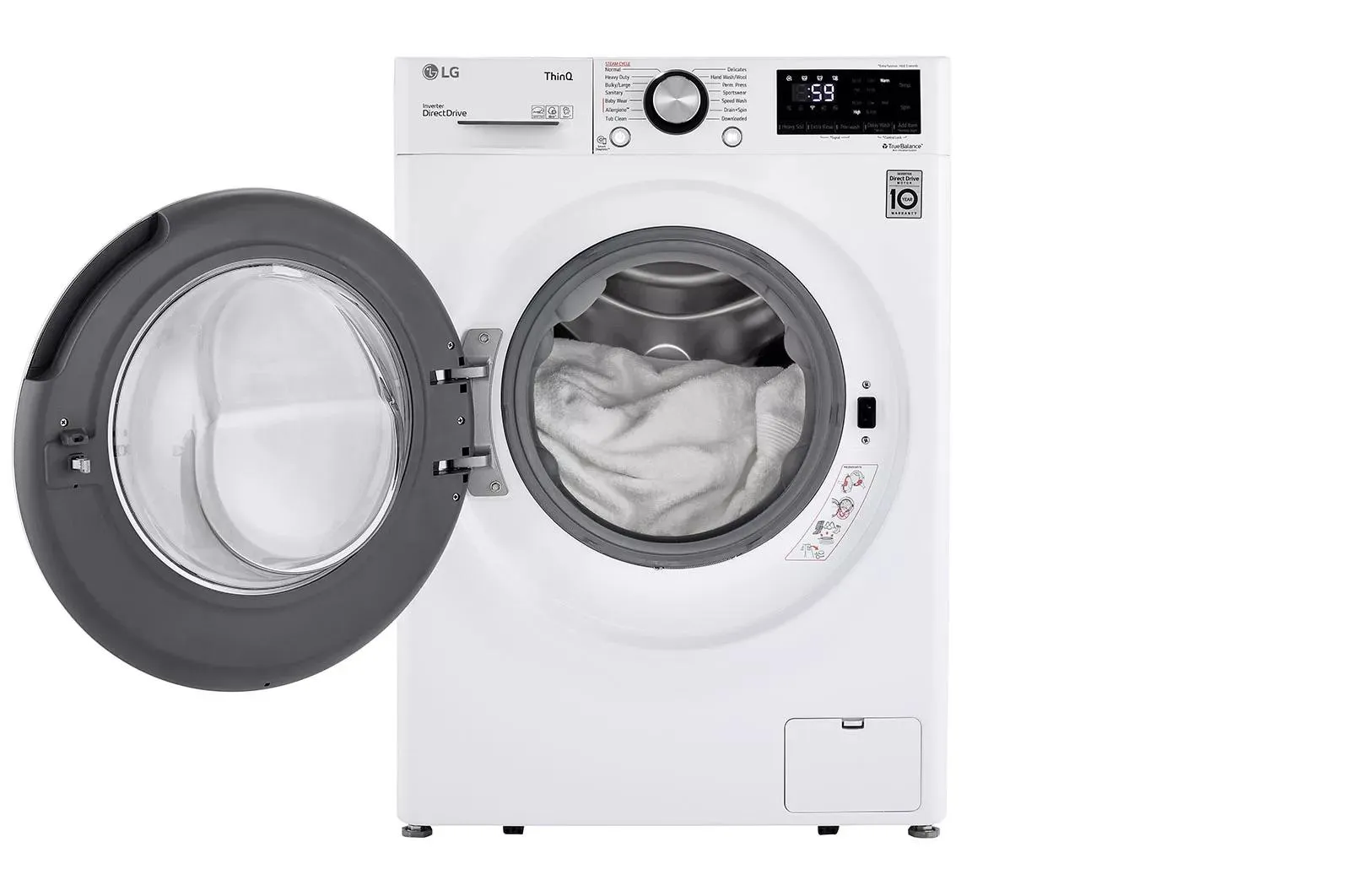 2.4 cu.ft. Smart wi-fi Enabled Compact Front Load Washer with Built-In Intelligence - (WM1455HWA)