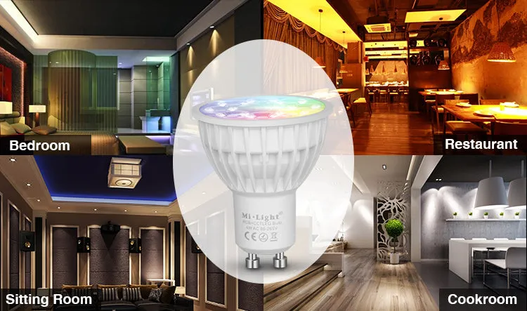 2.4GHz RF Remote-able 4W RGB CCT LED GU10 Bulb