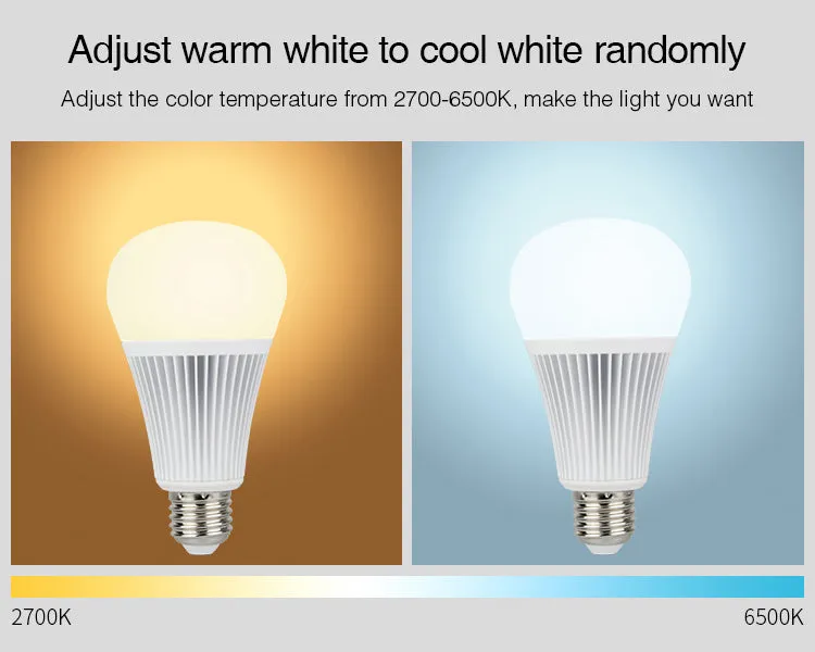 2.4GHz RF Remote-able 9W RGB CCT LED Bulb