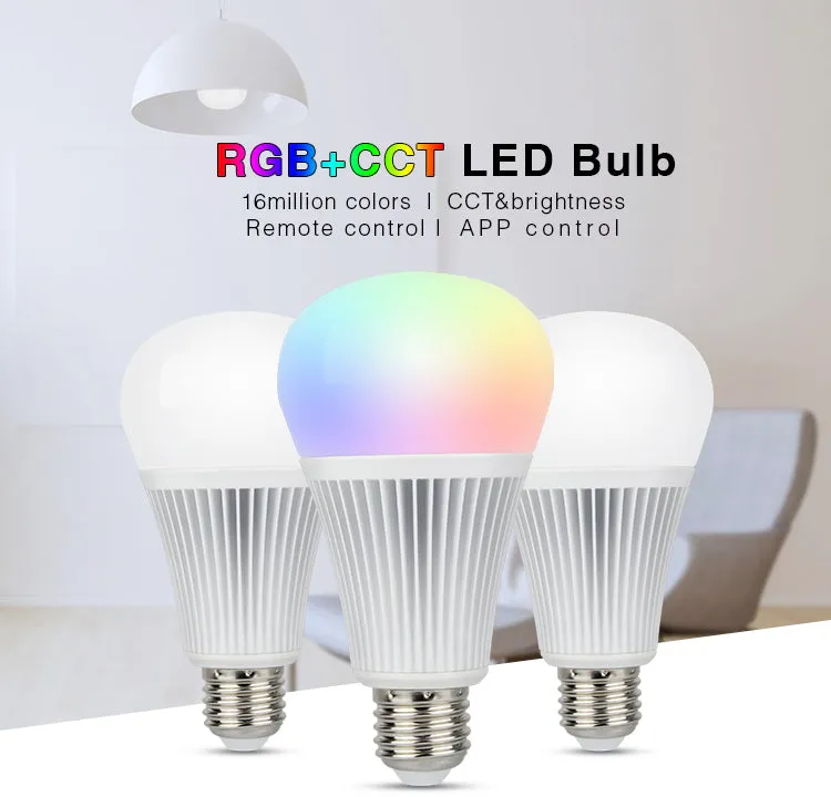 2.4GHz RF Remote-able 9W RGB CCT LED Bulb