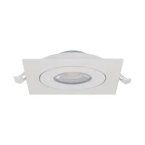 4 Inch Square Gimbal Downlight with Remote Driver, 750 Lumens, 27K|30K|35K|40K|50K