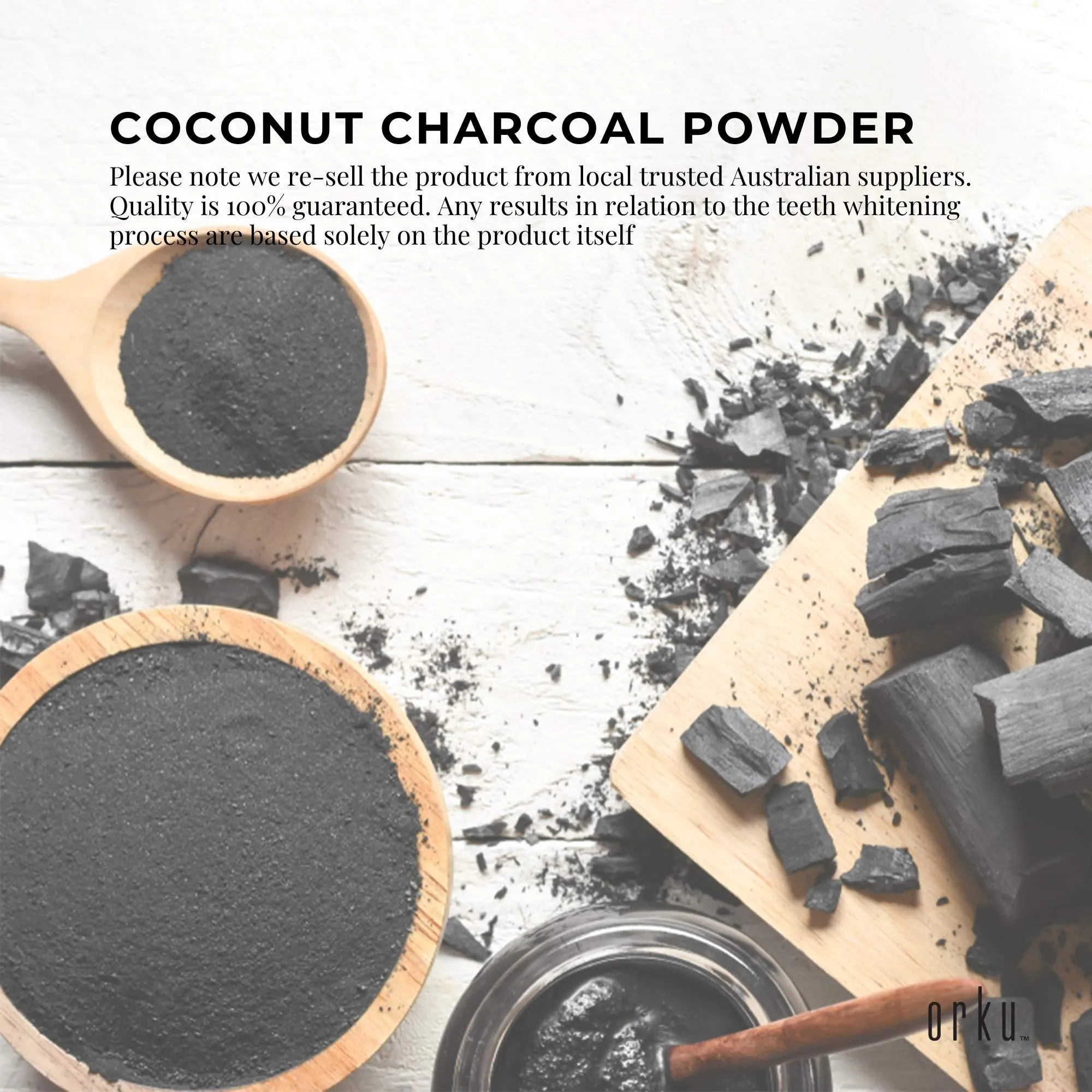 400g Activated Carbon Powder Coconut Charcoal Bucket - Teeth Whitening   Skin