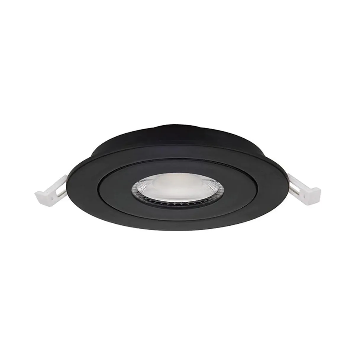 4" Gimbal LED Canless Recessed Light, 600 Lumens, Selectable 2700K to 5000K, Black Finish