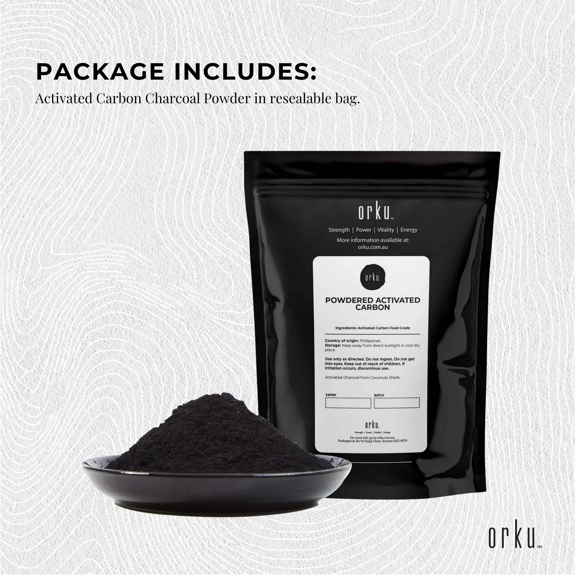 50g Activated Carbon Powder - Coconut Charcoal - Teeth Whitening   Skin