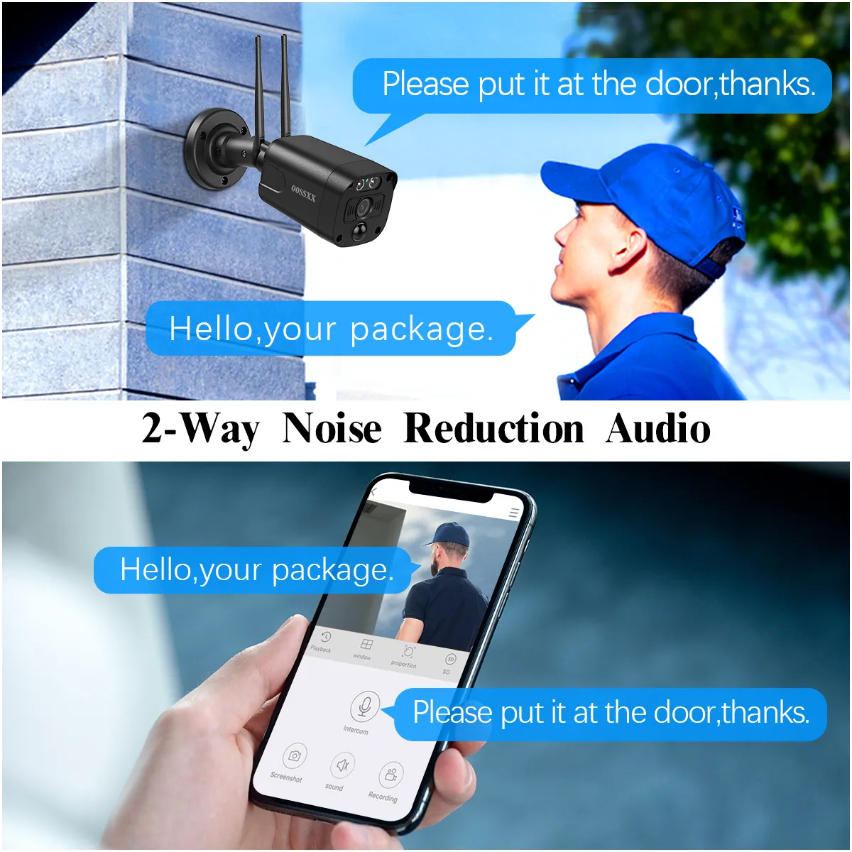 (5.5MP & PIR Detection) 2-Way Audio Dual Antennas Security Wireless Camera System 3K 5.0MP 1944P Wireless Video Surveillance Monitor NVR Kits Outdoor WiFi Security Cameras