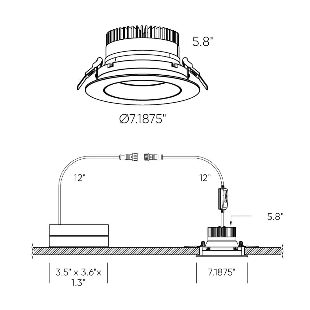 6" Regressed Gimbal Downlight