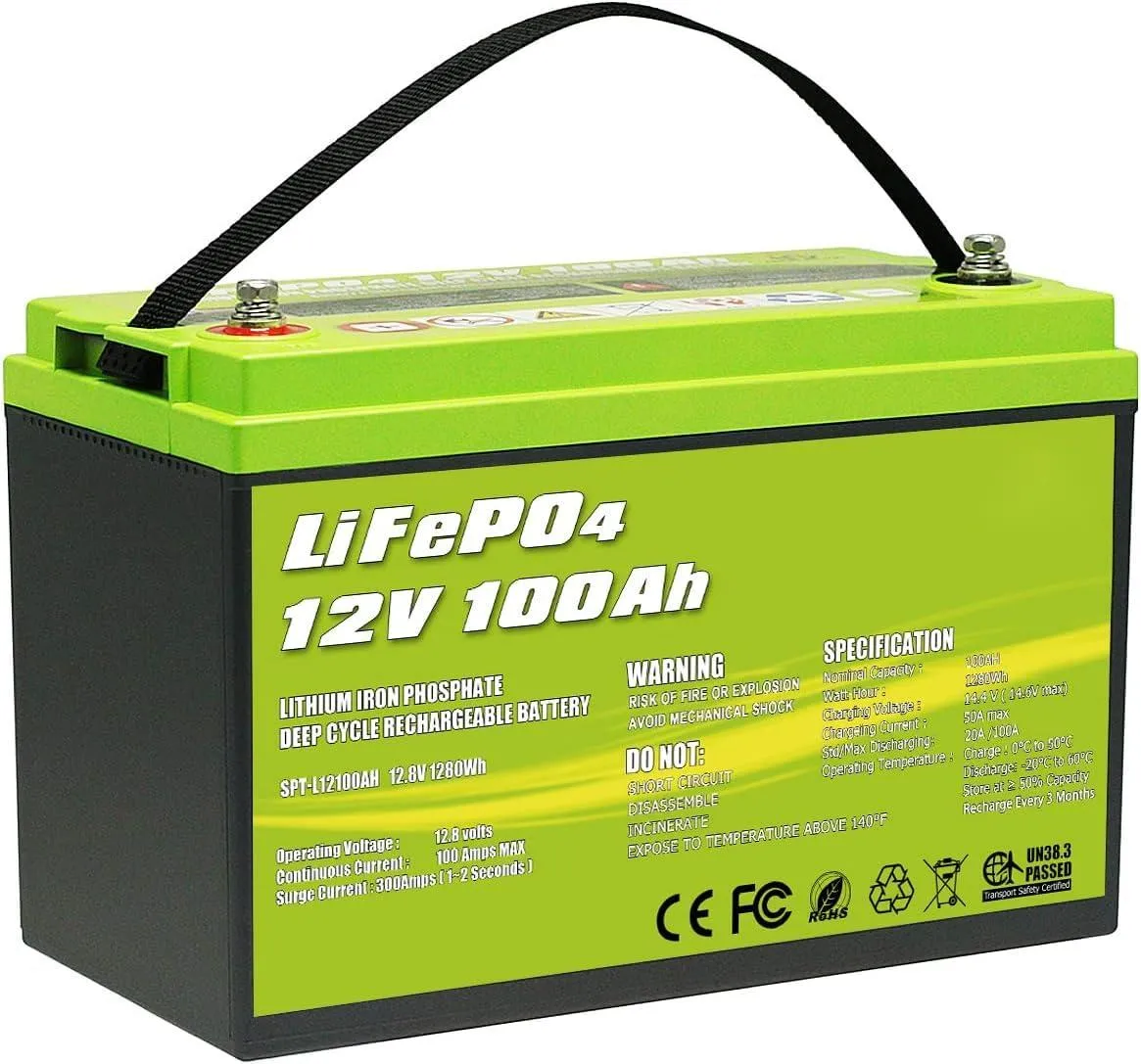 Acopower 12V 100Ah LiFePO4 Deep Cycle Lithium Battery