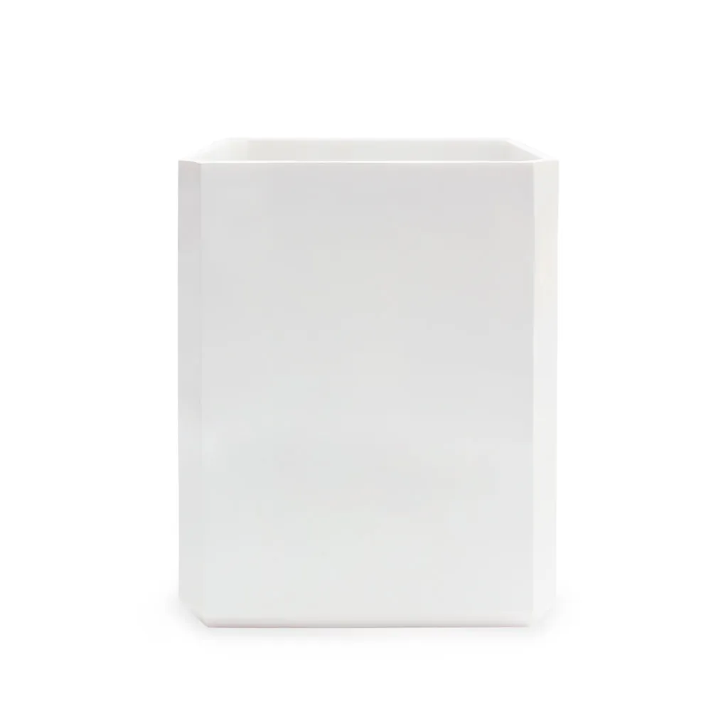 Alpine White Bath Accessories, Waste Basket