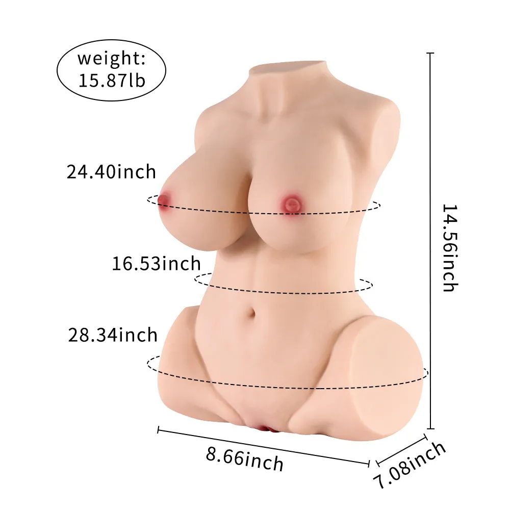 Amanda: 15.87lb Sex Doll Torso for Men with Lifelike Design