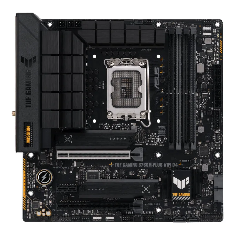 Asus Tuf Gaming B760m-Plus Wifi D4 - Motherboard - Micro Atx - Lga1700 Socket - B760 Chipset - Usb 3.2 Gen 1, Usb 3.2 Ge