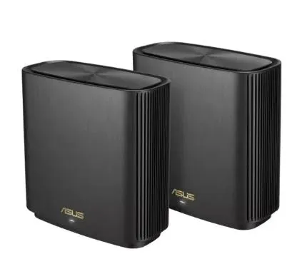 ASUS ZenWifi AX (XT8) Whole-Home Tri-band Router, Mesh System with WiFi 6, Black, 2 Pack