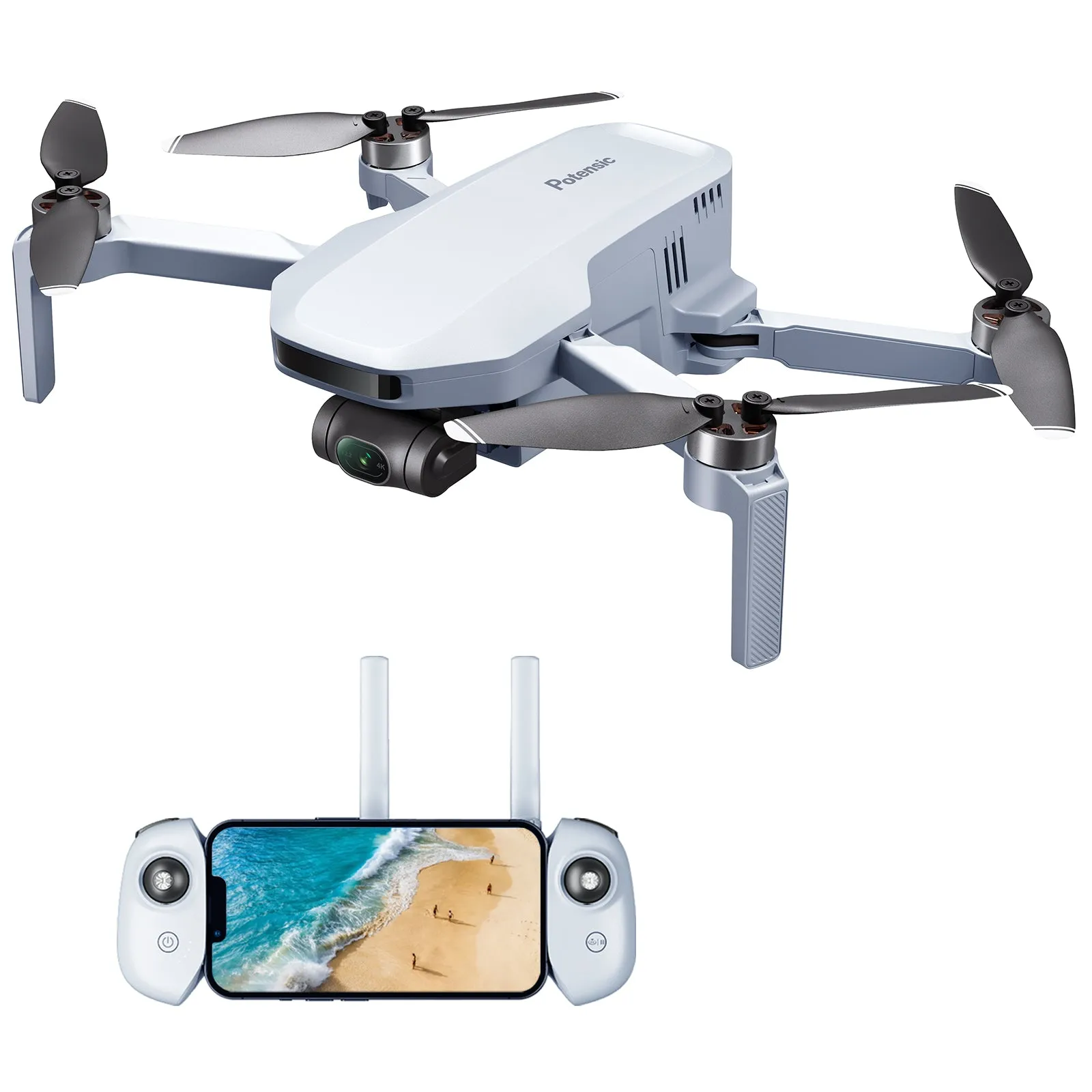 ATOM GPS Drone with 4K 3-Axis Gimbal, 6 km Video Transmission, Visual Tracking