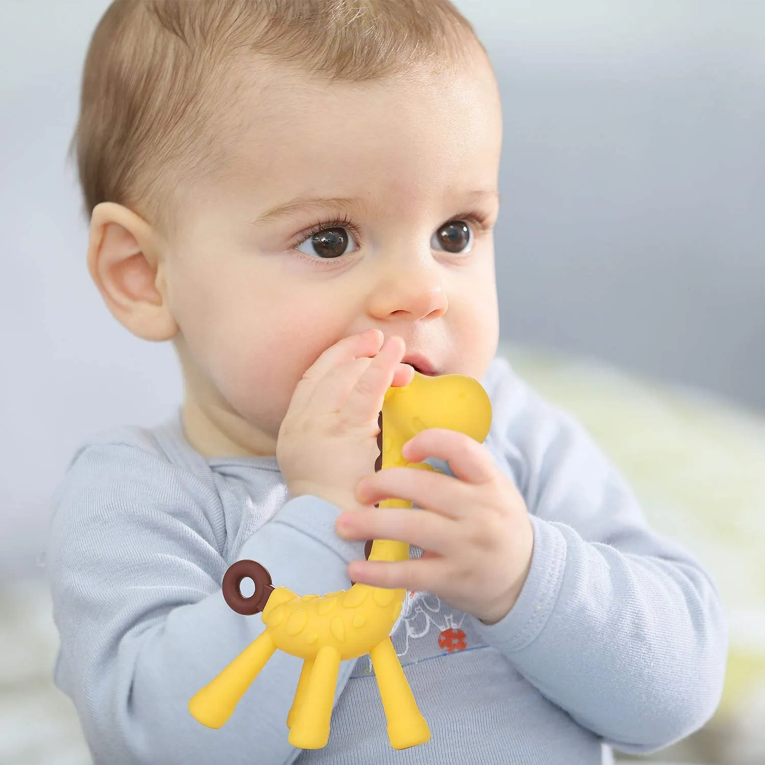 Baby Teething Toys, BPA Free Teething Toys Set Teethers for Babies 0-6 Months Freezer Safe Silicone Teethers Baby Gift Teething Toys for 6-12 Months Newborn Boy & Girls