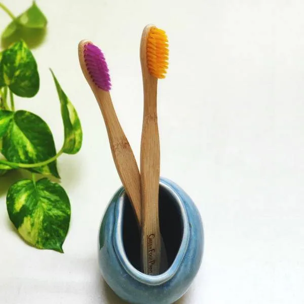 Bamboo Toothbrush - 2 Adults   2 Kids