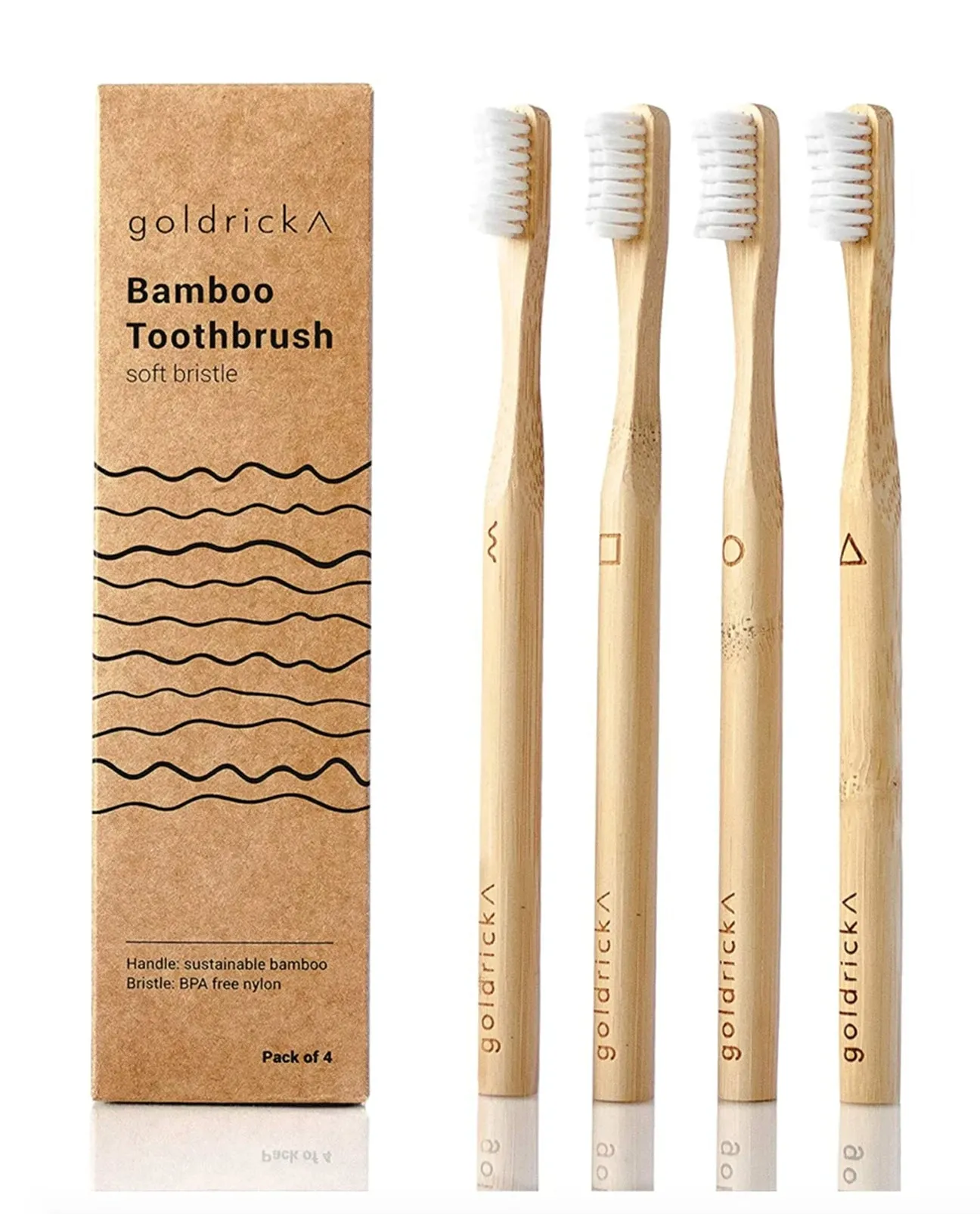 Bamboo Toothbrush 4 Pack