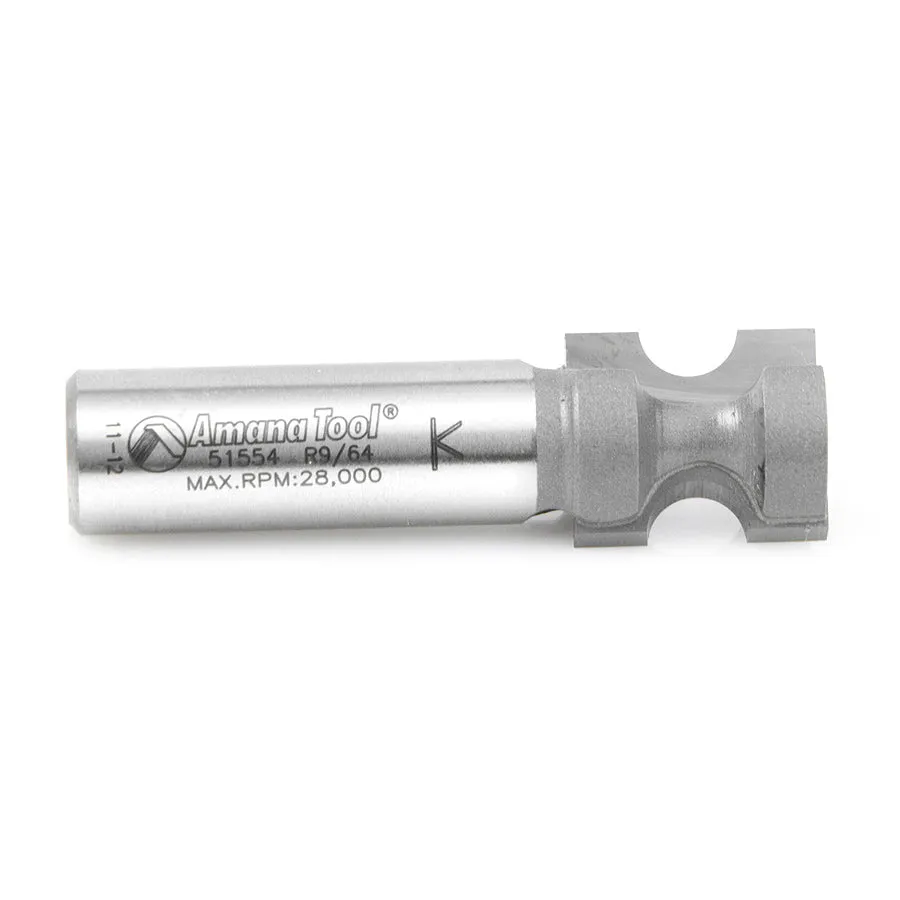 Bullnose Router Bit | 9⁄64 Radius x 21⁄32 Dia x 3⁄4 x 1⁄2"Shank | 51554 | 738685155547