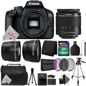 Canon EOS T100 18MP Digital SLR Camera   18-55mm Lens   58mm Filter Kit Lens   8GB Memory Card   Wallet   Card Reader   Case   Tall Tripod   Lens Cap Holder   Cleaning Kit   Mini Tripod