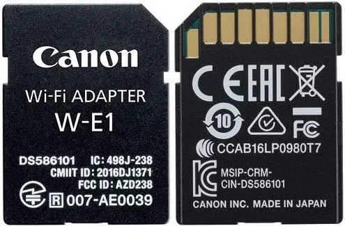 Canon WI-FI Adapter W-E1, Internal Wireless (1716C001) (Wi-Fi 4 (802.11n), WLAN)