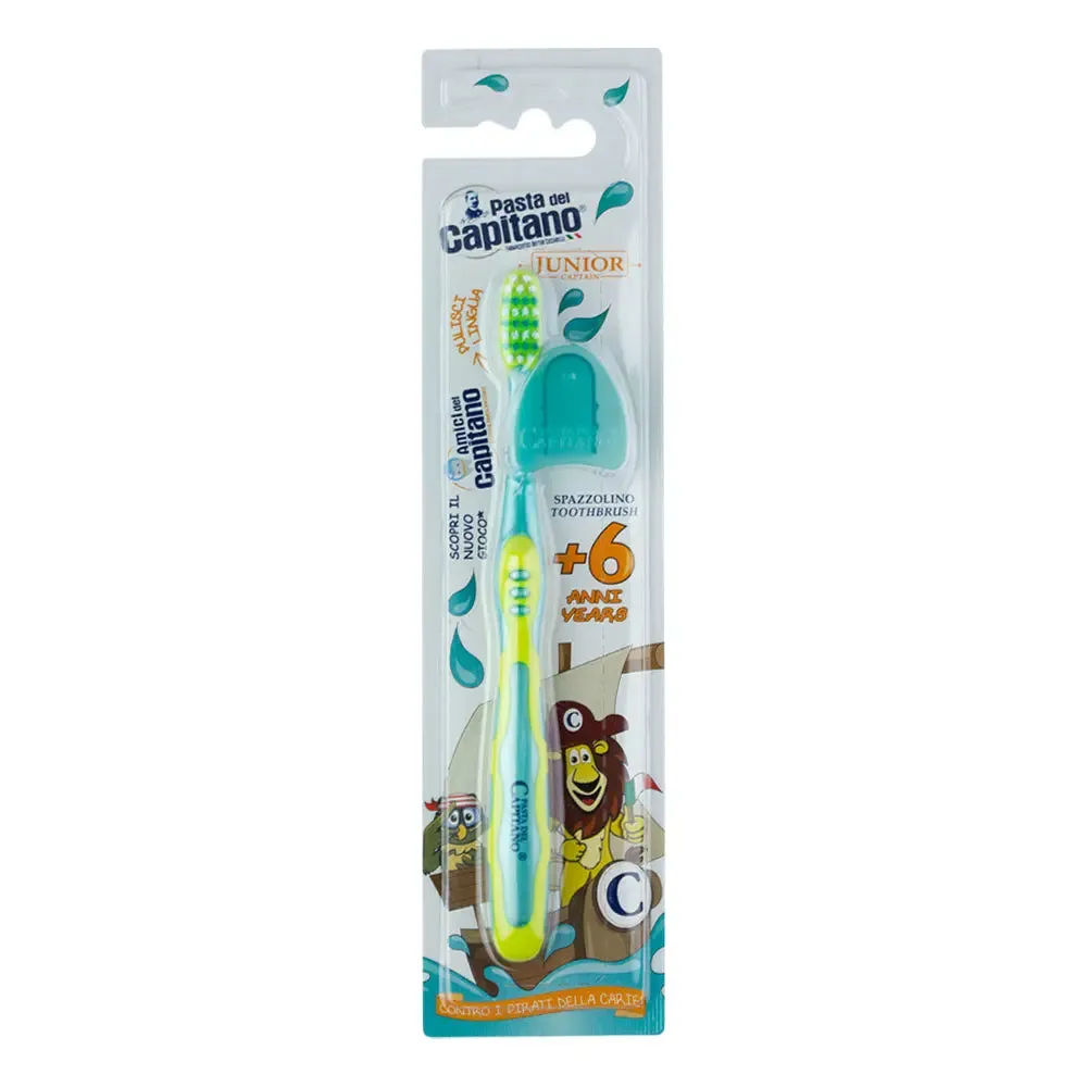 CAPITONA Children's Toothbrush Junior  6 Years - Soft |كابيتانو فرشاة اسنان للاطفال 6  اعوام - ناعمه