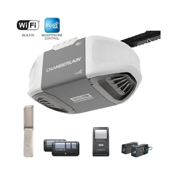 Chamberlain C450 Garage Door Opener, 120 V, Smartphone Control