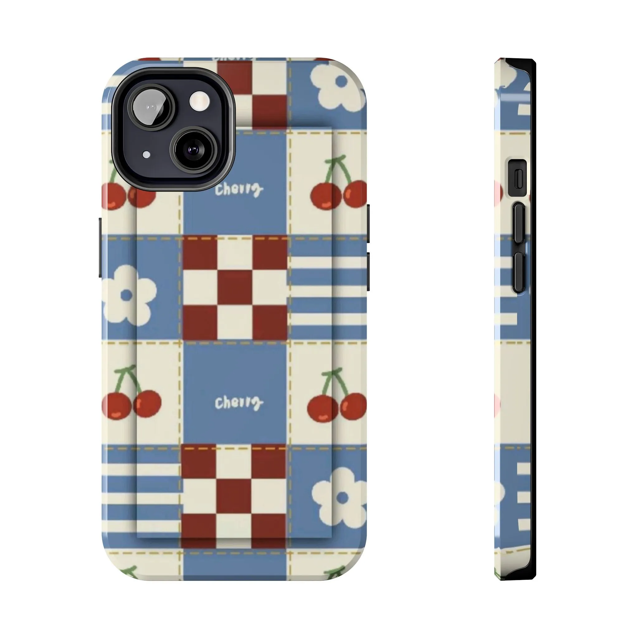 Cherry Blue Tri-Tone Tough iPhone Cases