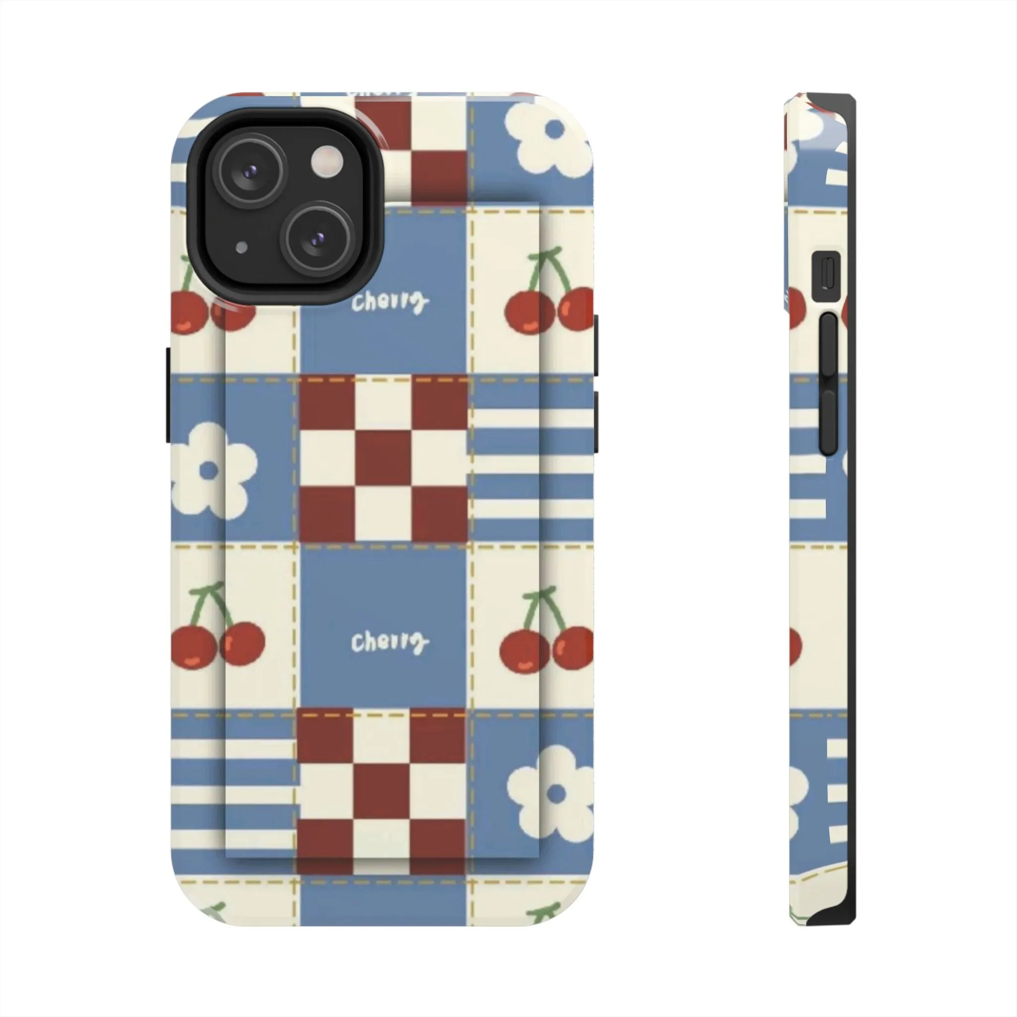 Cherry Blue Tri-Tone Tough iPhone Cases