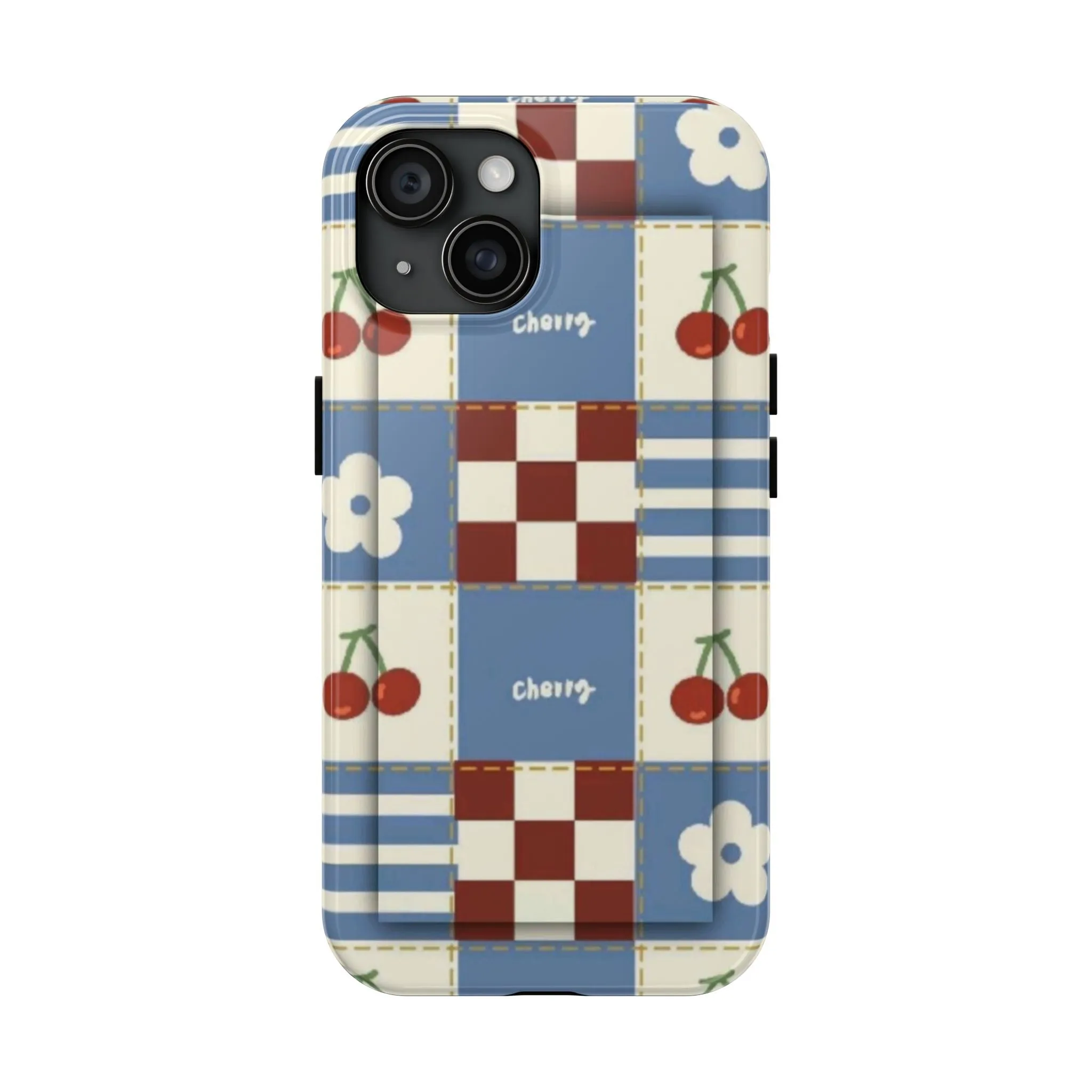 Cherry Blue Tri-Tone Tough iPhone Cases