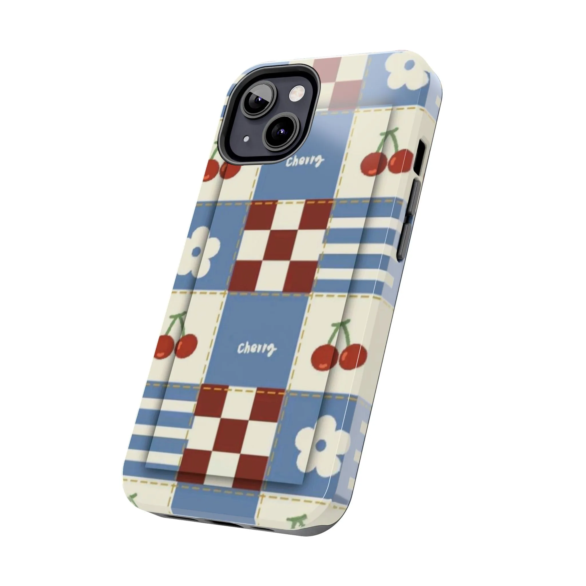 Cherry Blue Tri-Tone Tough iPhone Cases