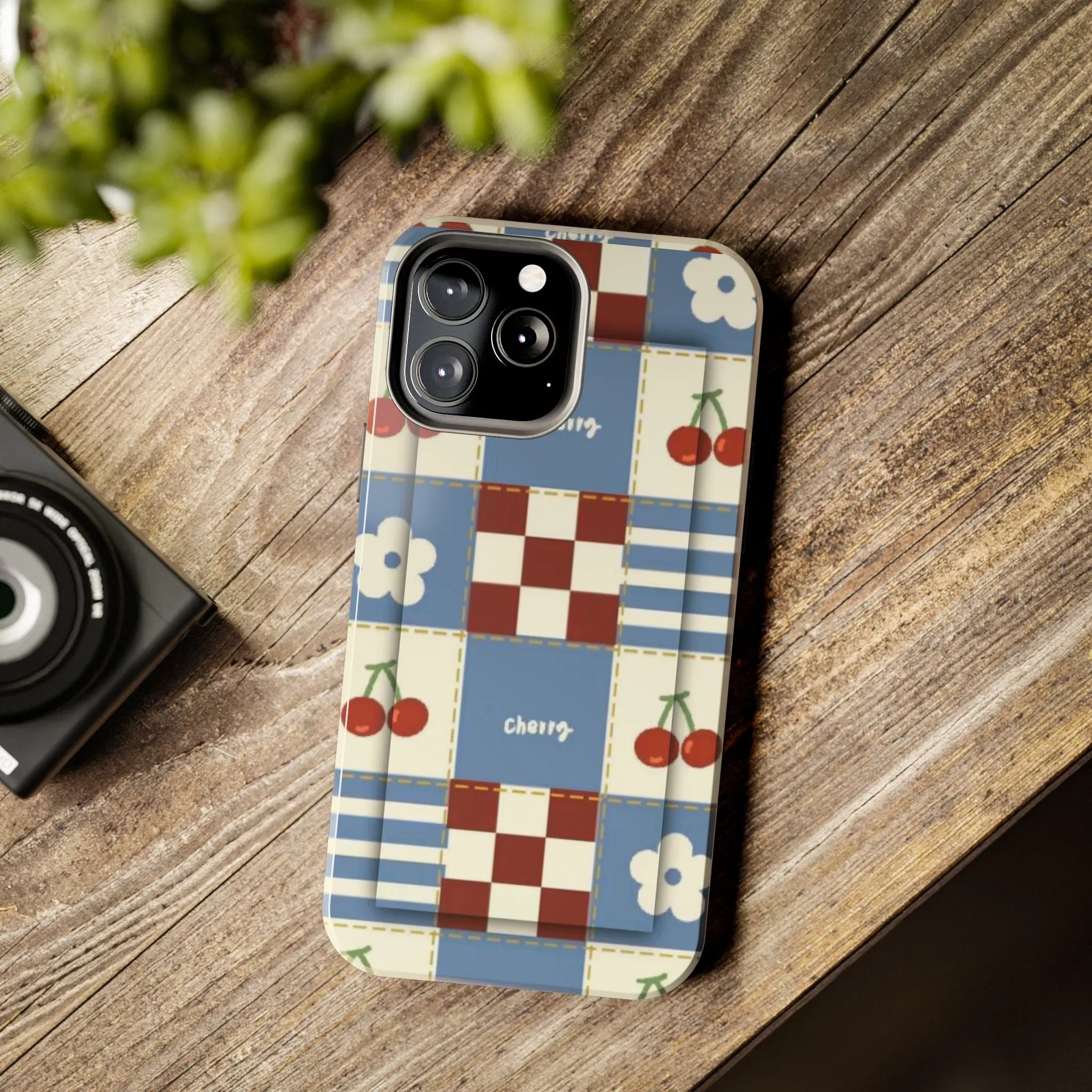 Cherry Blue Tri-Tone Tough iPhone Cases