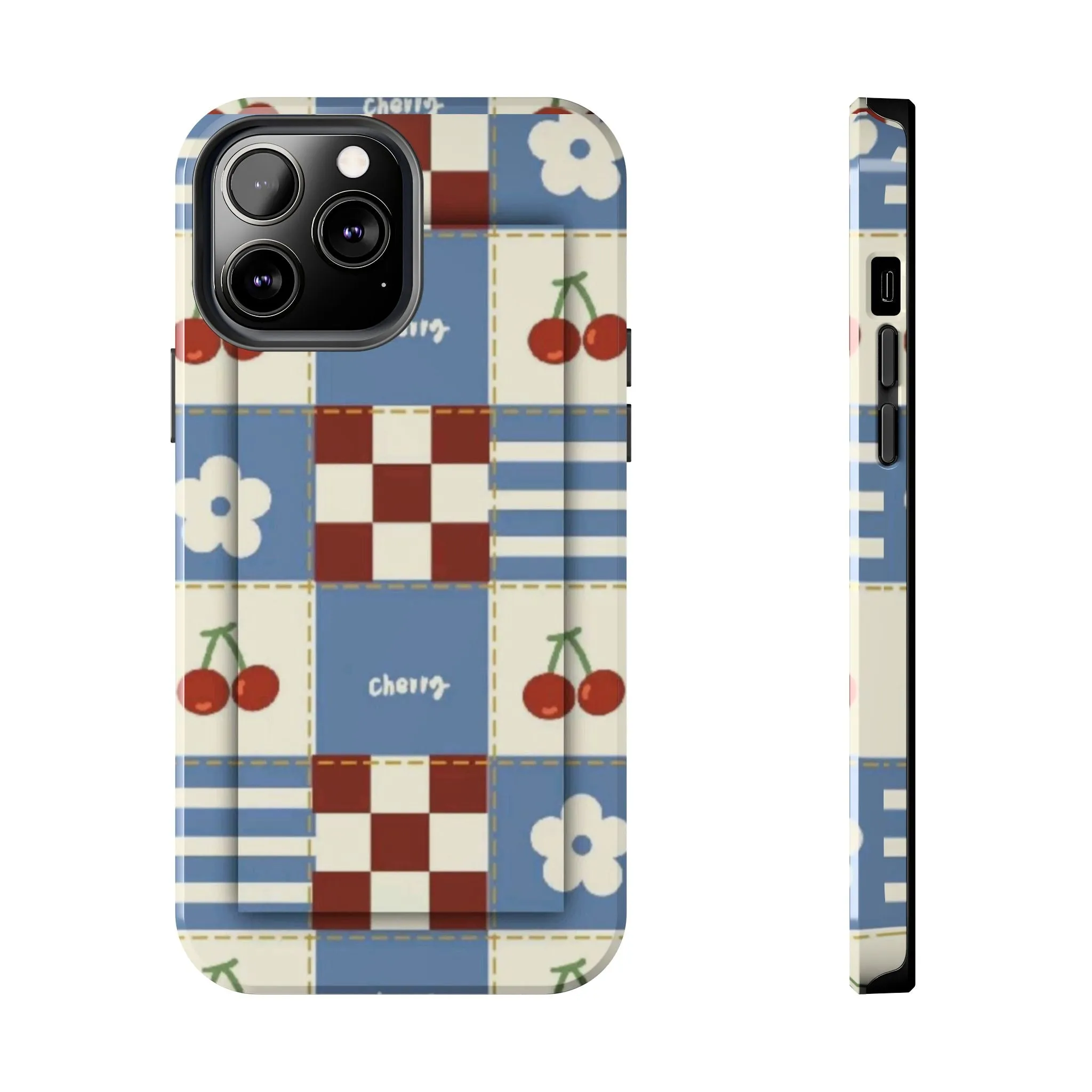 Cherry Blue Tri-Tone Tough iPhone Cases