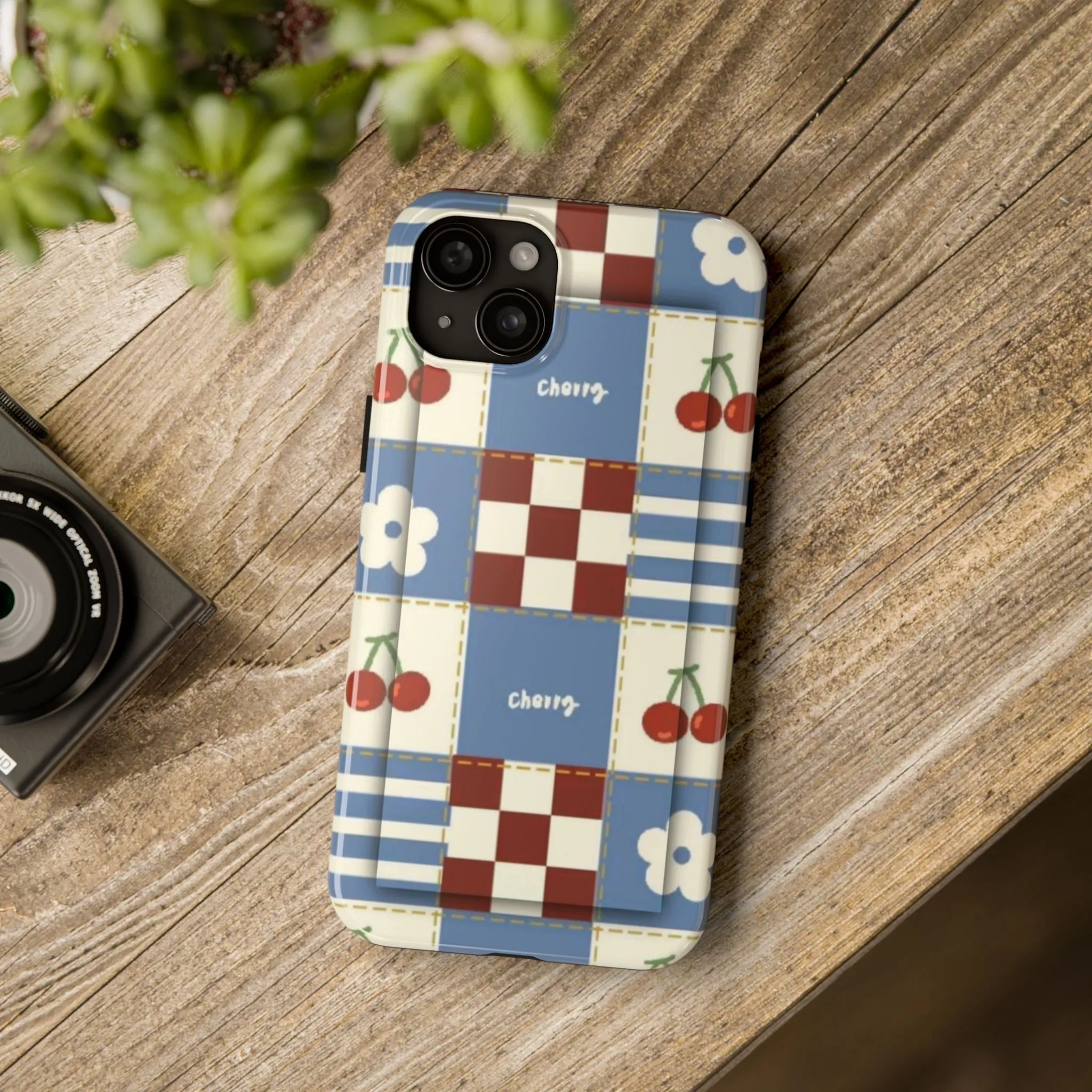 Cherry Blue Tri-Tone Tough iPhone Cases