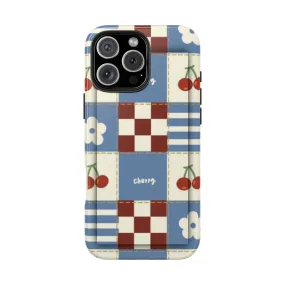 Cherry Blue Tri-Tone Tough iPhone Cases