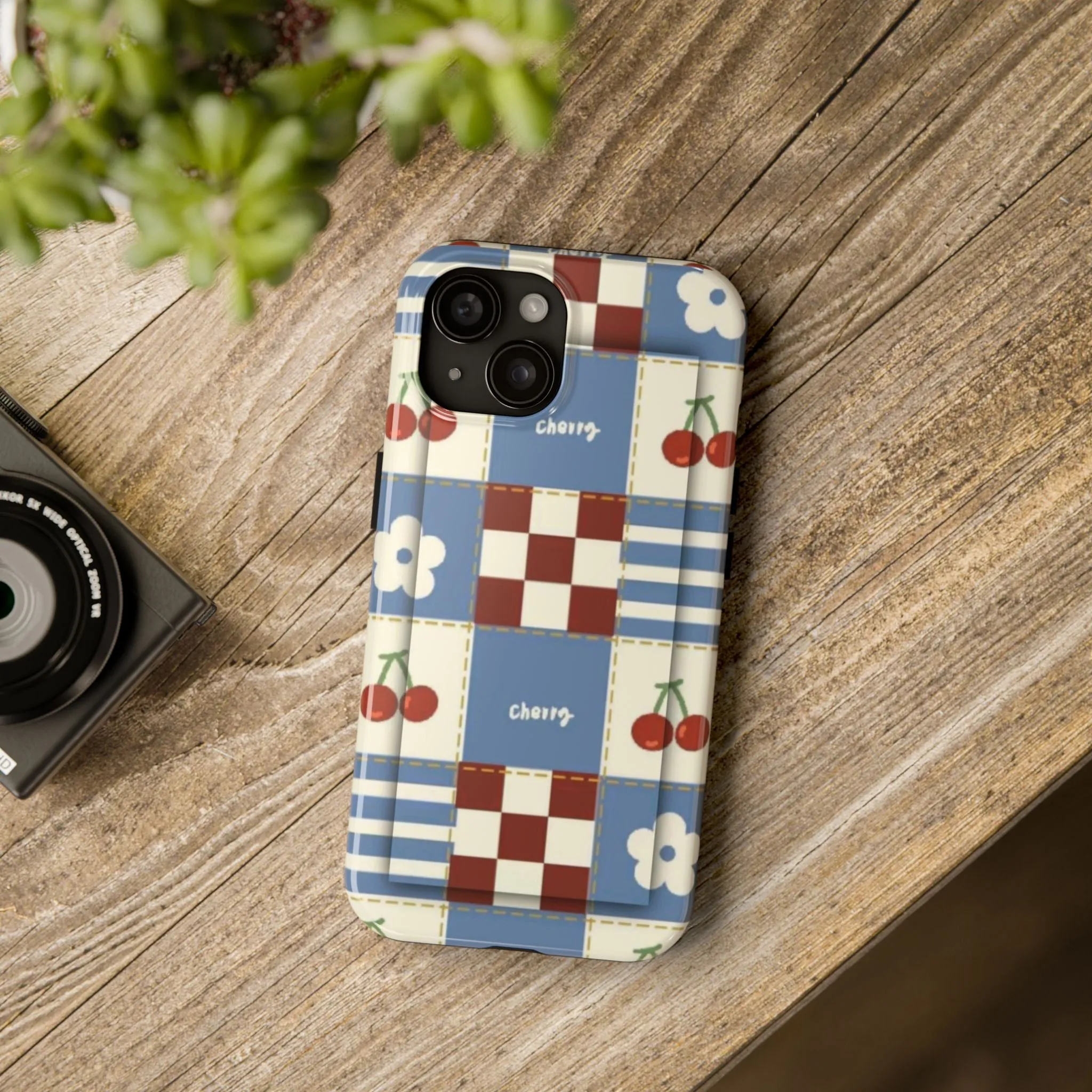 Cherry Blue Tri-Tone Tough iPhone Cases