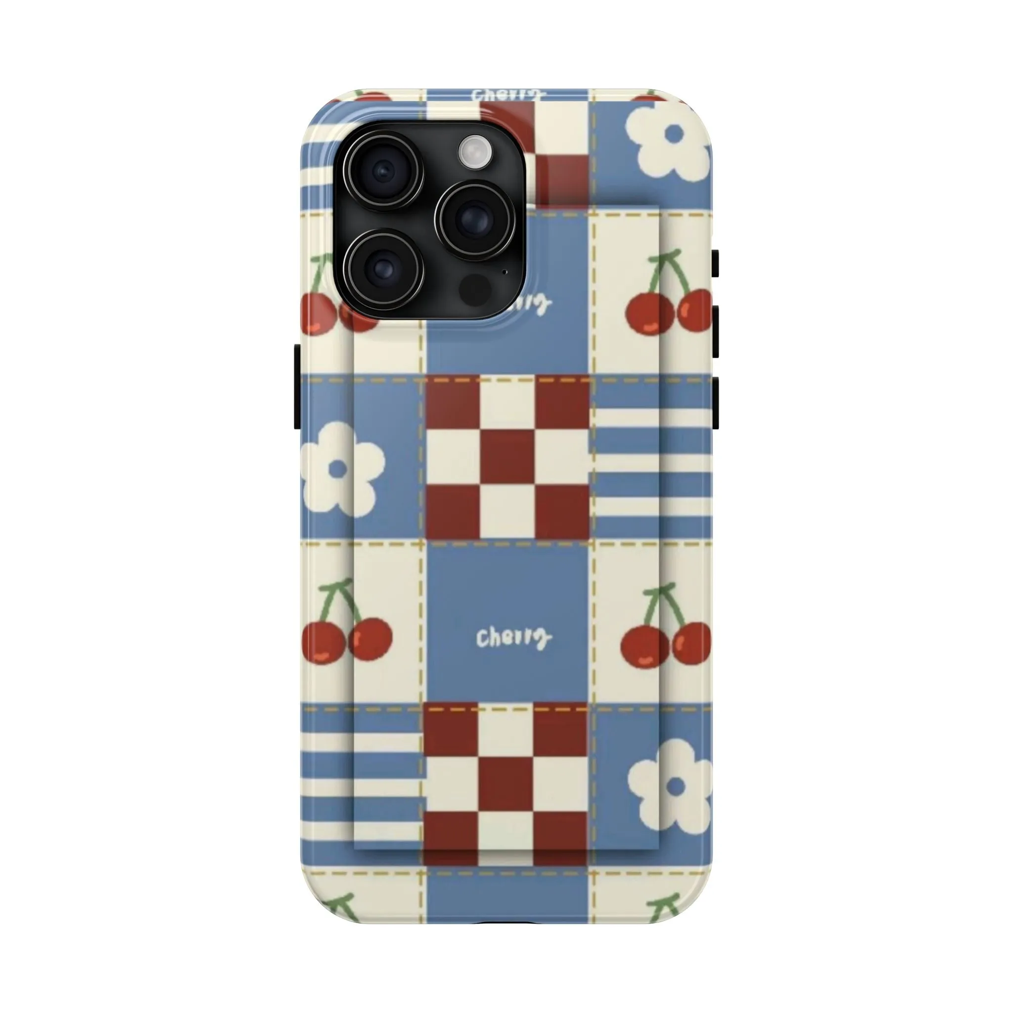 Cherry Blue Tri-Tone Tough iPhone Cases