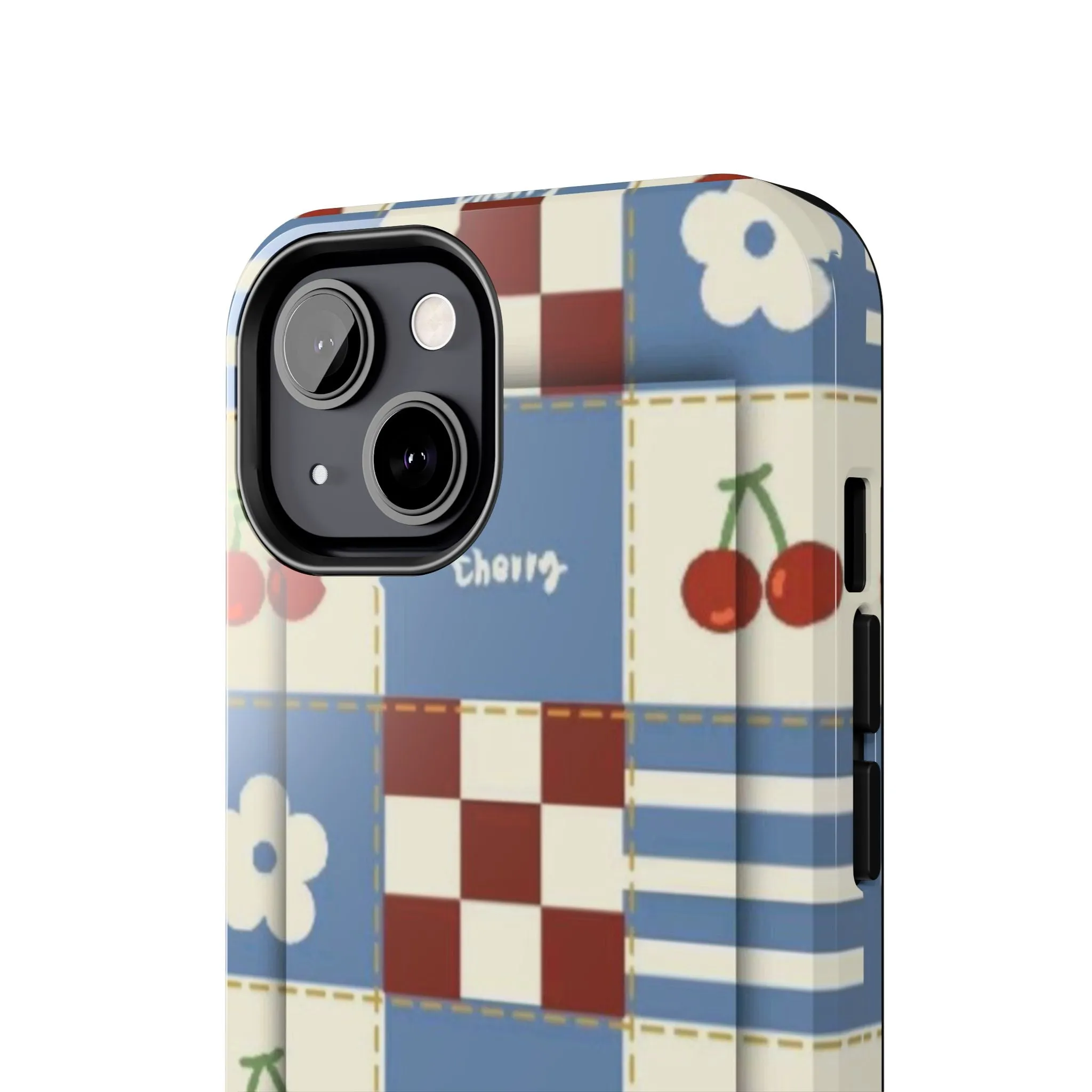 Cherry Blue Tri-Tone Tough iPhone Cases