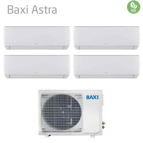 Climatizzatore Condizionatore Baxi Quadri Split Inverter Serie Astra 12 12 12 12 con LSGT125-5M R-32 Wi-Fi Optional 12000 12000 12000 12000 - Novità