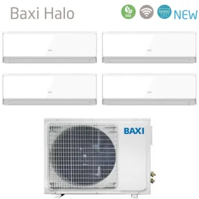 Climatizzatore Condizionatore Baxi Quadri Split Inverter Serie HALO BIANCO 9 9 9 9 con LSGT100-4M R-32 Wi-Fi Integrato 9000 9000 9000 9000