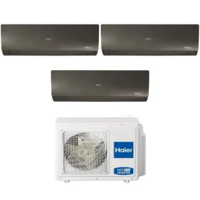 Climatizzatore Condizionatore Haier Trial Split Inverter serie FLEXIS PLUS BLACK 7 9 9 con 3U70S2SR3FA R-32 Wi-Fi Integrato Colore Nero 7000 9000 9000