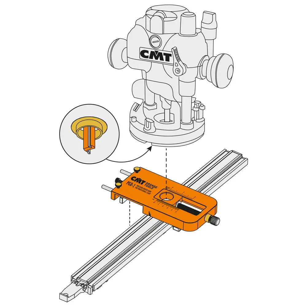 CMT Orange Tools PGD-1 ADJUSTABLE PRECISION ROUTER DADO JIG