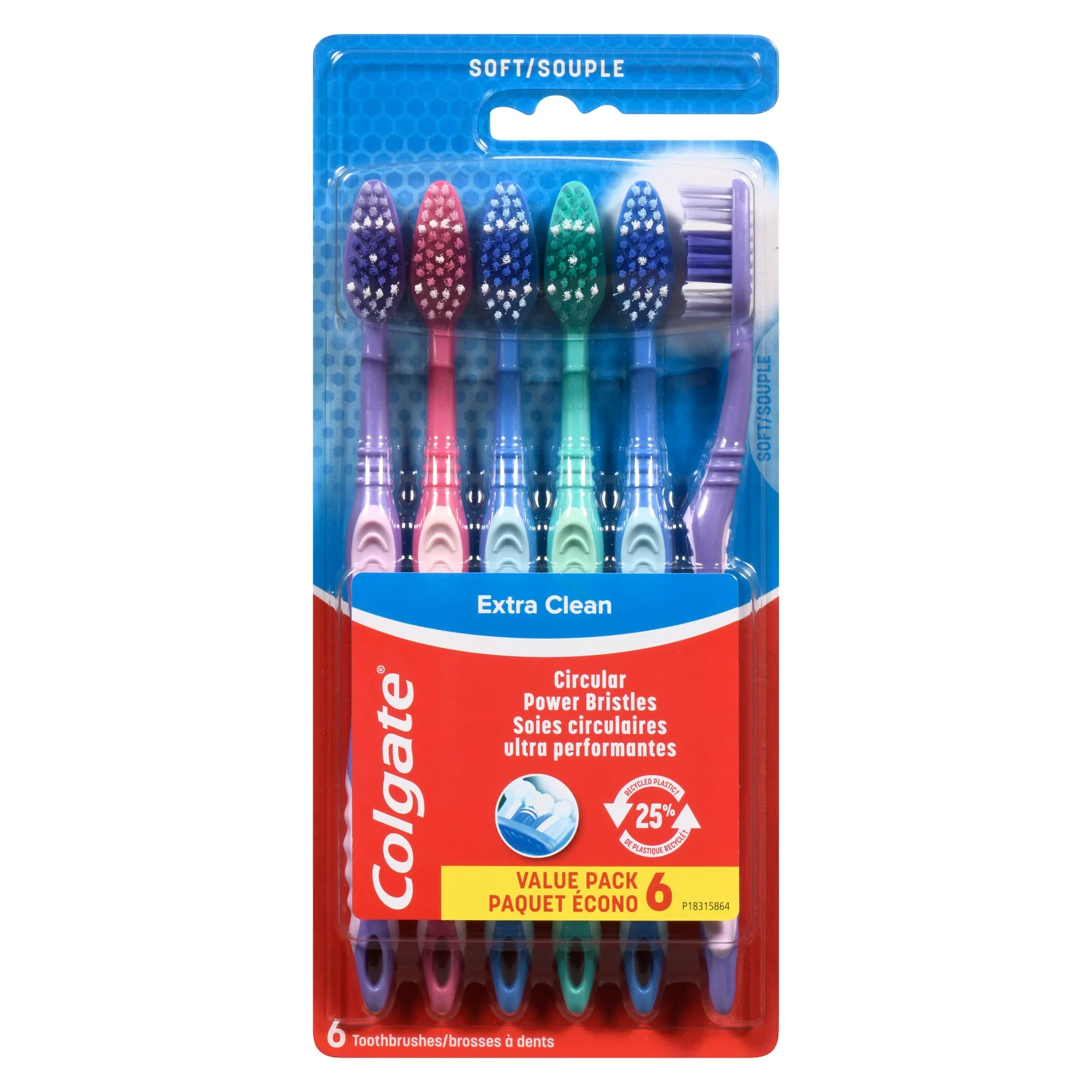 Colgate Extra Clean ToothBrush - 6pk.