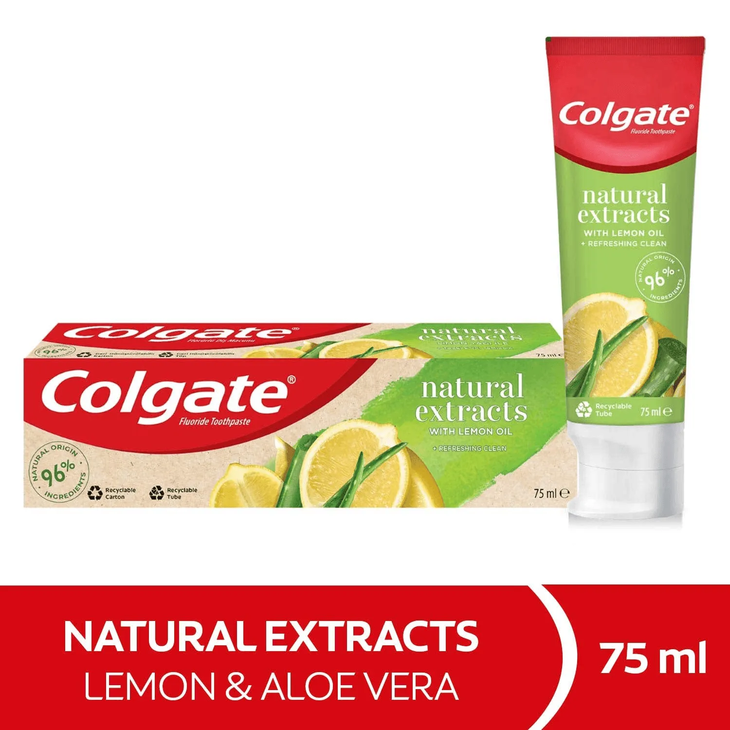 Colgate Toothpaste Naturals Extracts With Lemon Oil - 100g